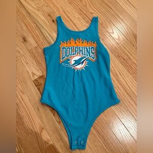 Miami Dolphins Teal One-Piece Tank